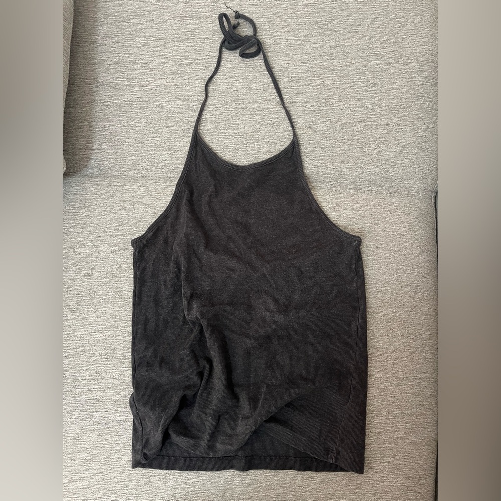 ASOS Charcoal Cotton Halter Camisole
